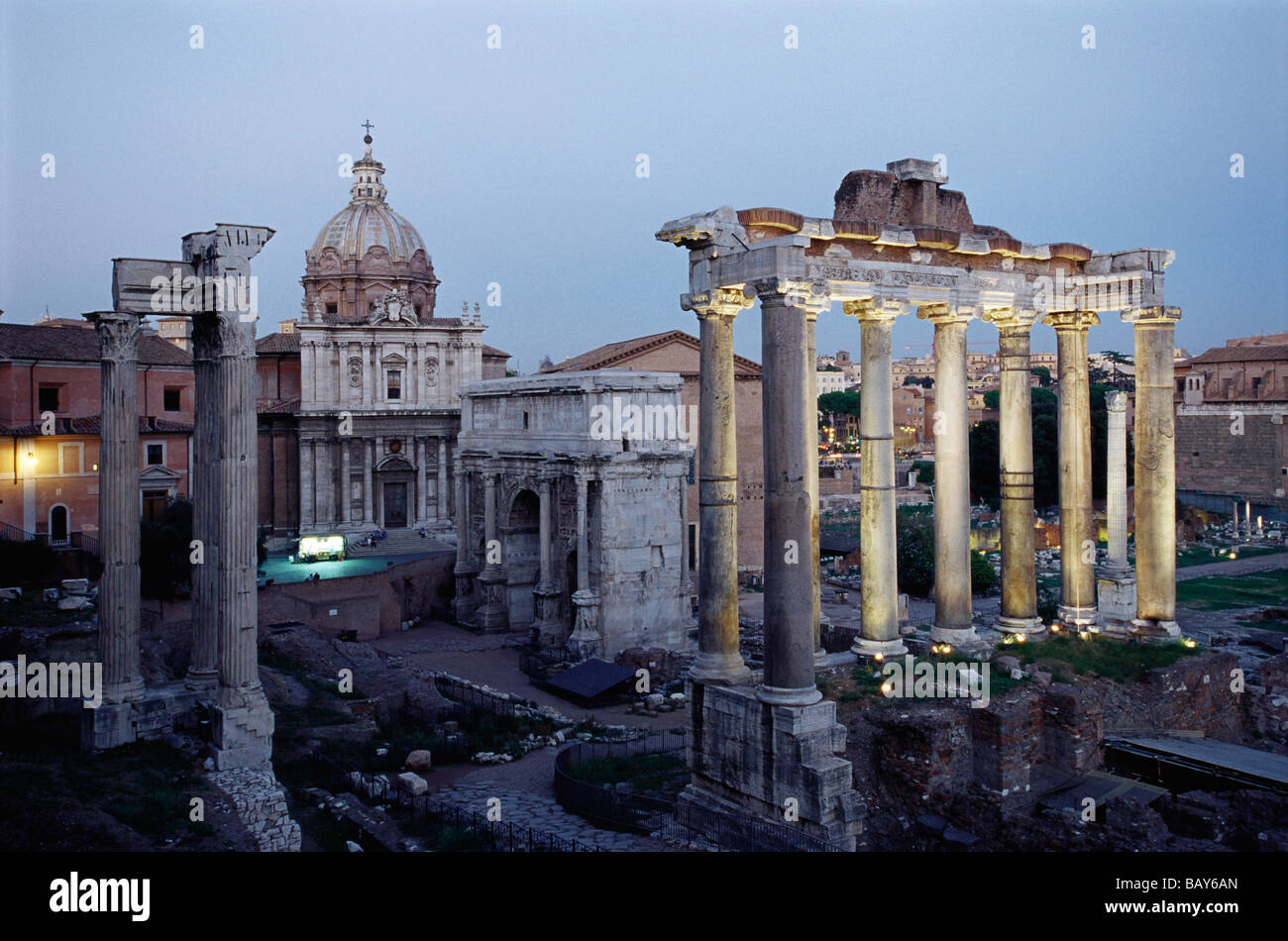 Forum Romanum, Rome, Italie Banque D'Images