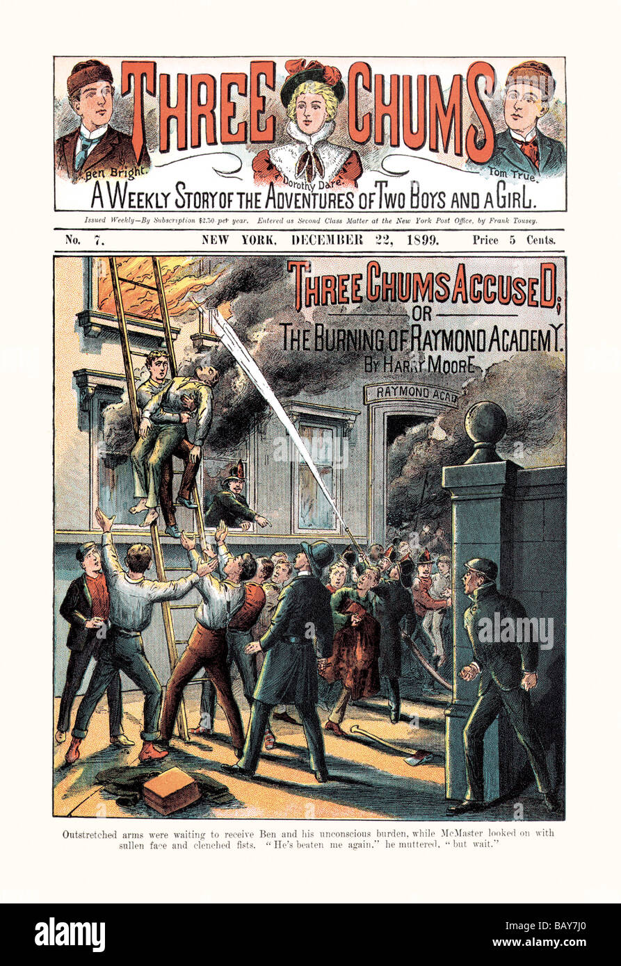 Trois Chums accusé,ou,la combustion de Raymond Academy Banque D'Images