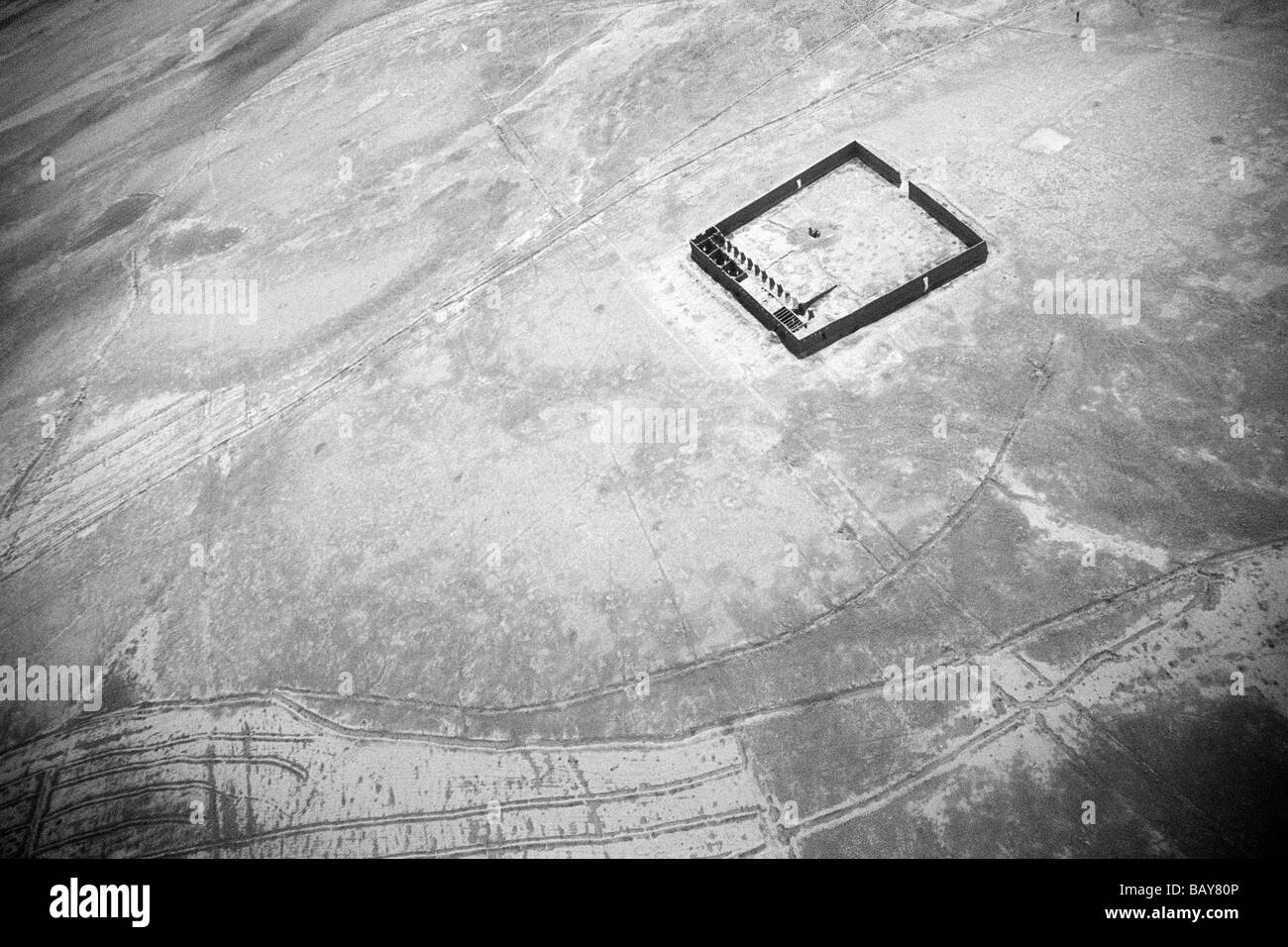 Vu de l'air Composé au-dessus de la zone de Marjeh qui produisent de l'opium de l'Afghanistan, la province de Helmand, mars 2007. Banque D'Images