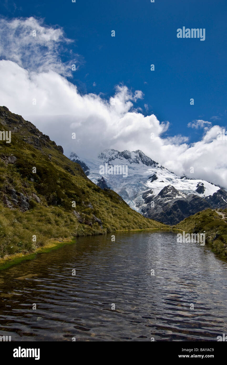 Sealy Tarns Aoraki Mt Cook National Park ile sud Nouvelle Zelande Banque D'Images