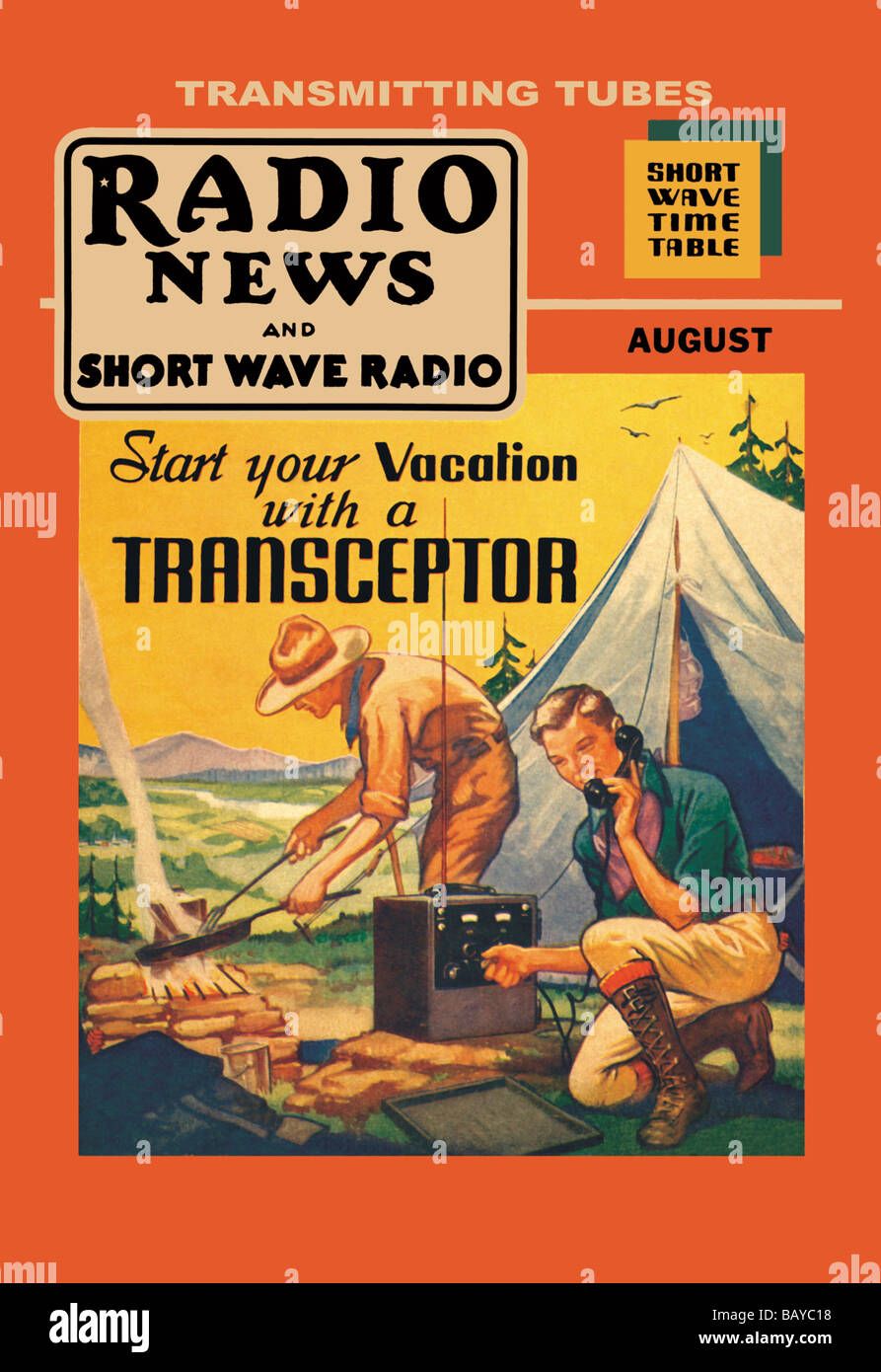 Radio News et la Radio à ondes courtes : commencez vos vacances avec un Transceptor Banque D'Images
