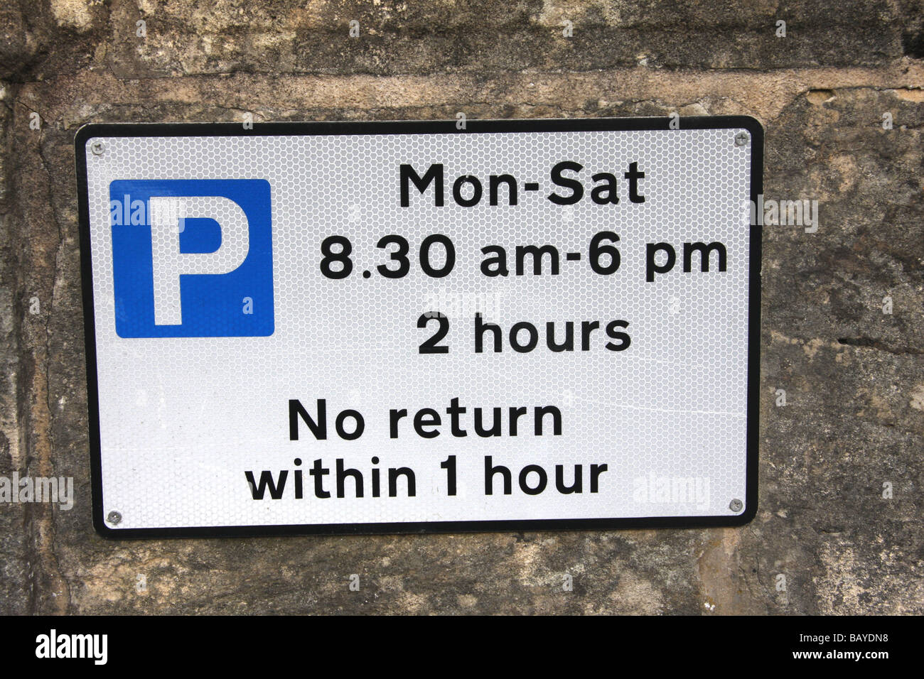 Restrictions de stationnement sign Banque D'Images