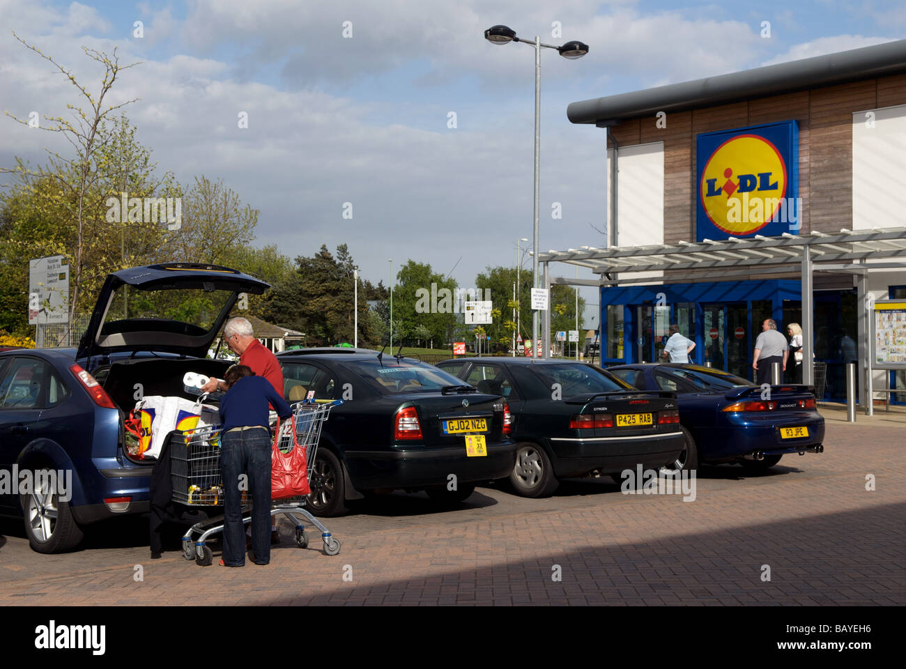 Lidl supermarché, Ipswich, Suffolk, UK. Banque D'Images