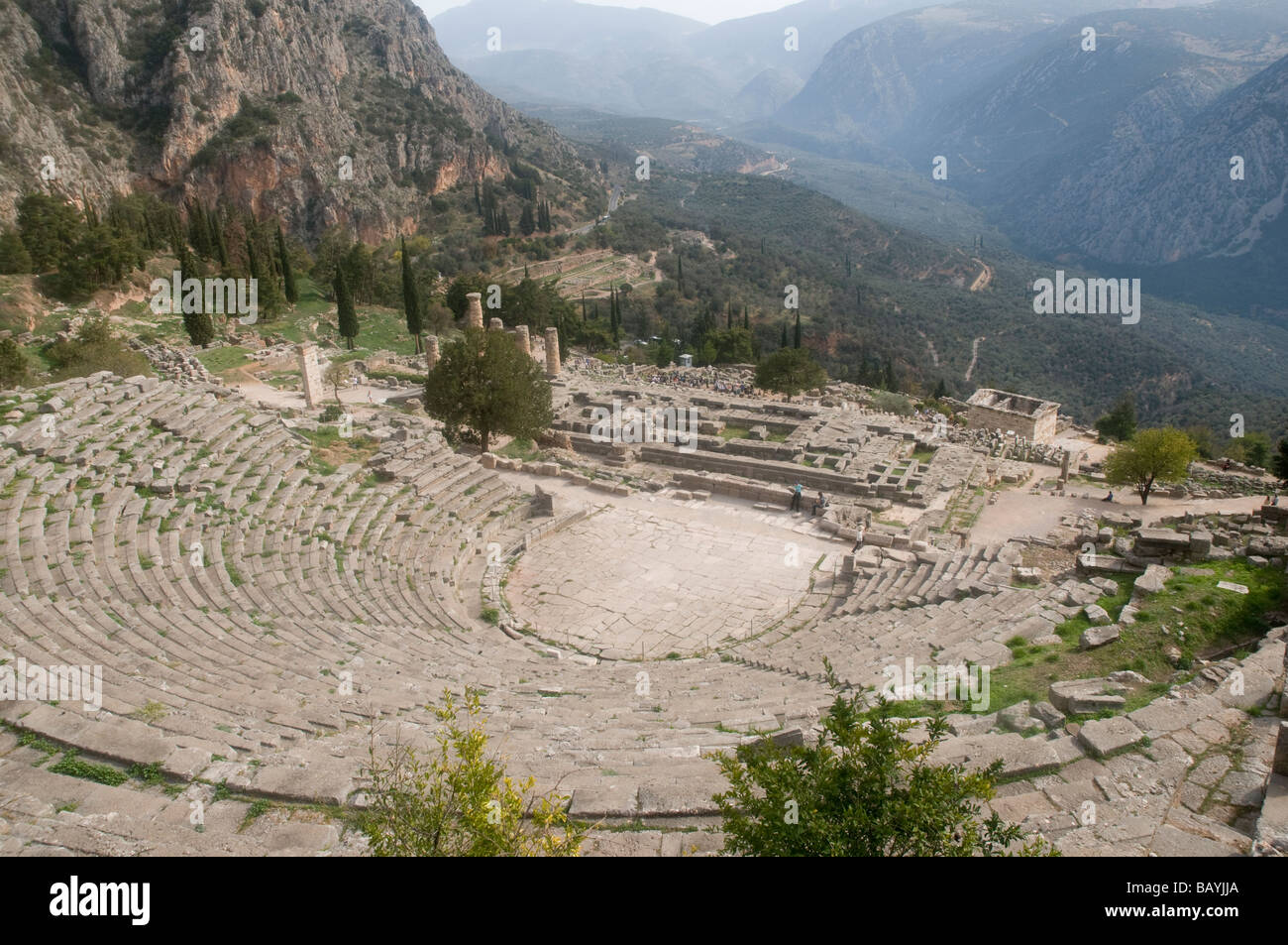 Amphithéâtre à Delphes Banque D'Images