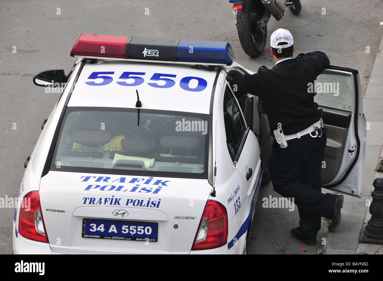 La police turque, Istanbul, Turquie Banque D'Images