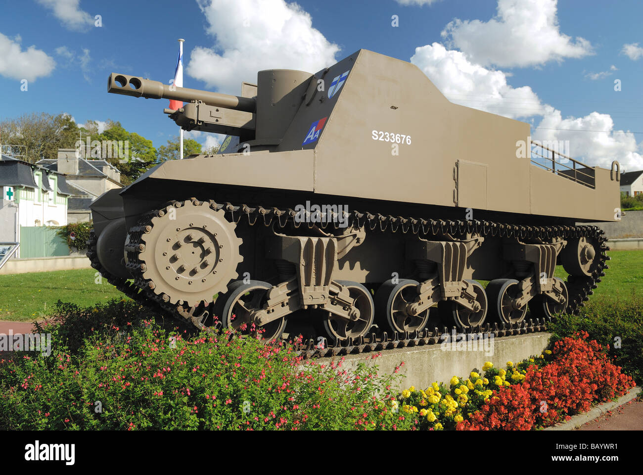 Un canon automoteur Sexton près de Gold Beach, Normandie Banque D'Images