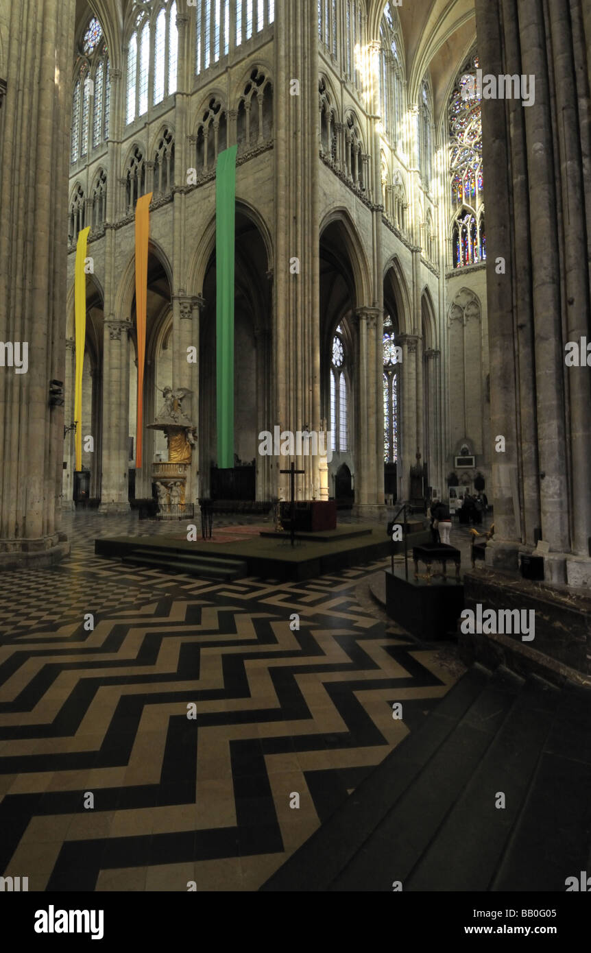 Cathédrale de Notre Dame d'Amiens en France est un site du patrimoine mondial de l'UNESCO. Banque D'Images