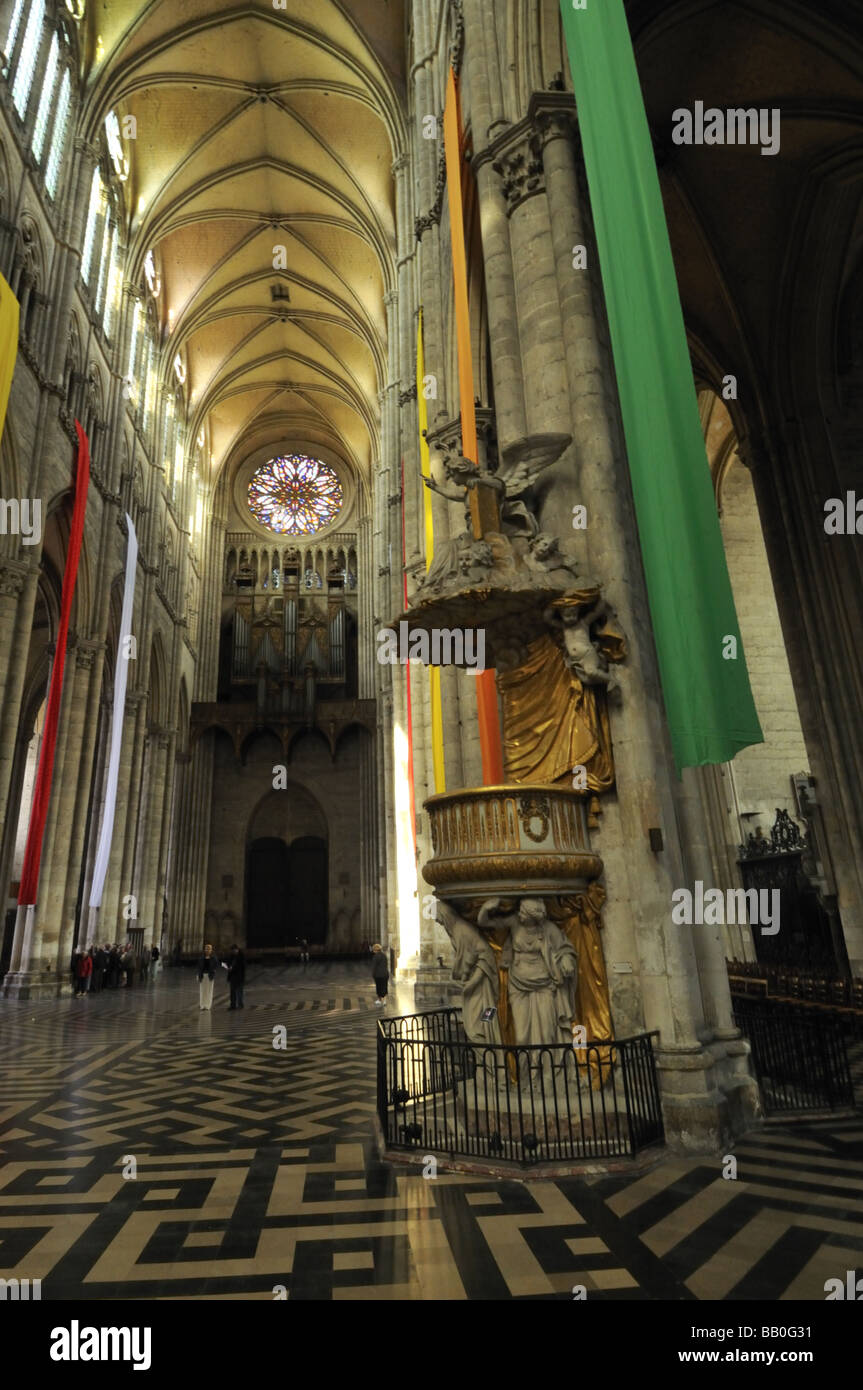 Cathédrale de Notre Dame d'Amiens en France est un site du patrimoine mondial de l'UNESCO. Banque D'Images
