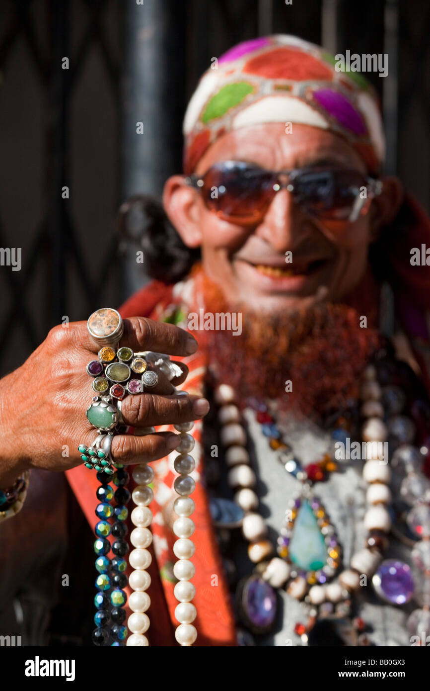 Fournisseur de bijoux dans Old Delhi Inde Banque D'Images