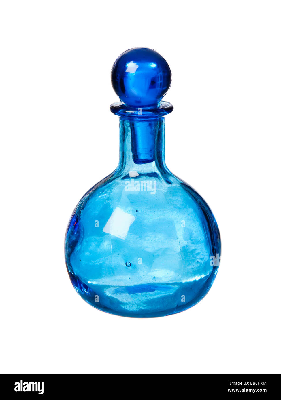 Flacon de parfum bleu Banque D'Images