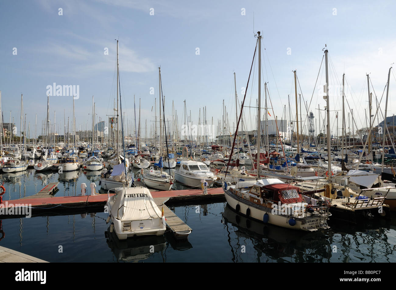 Marina à Barcelone, Espagne Banque D'Images