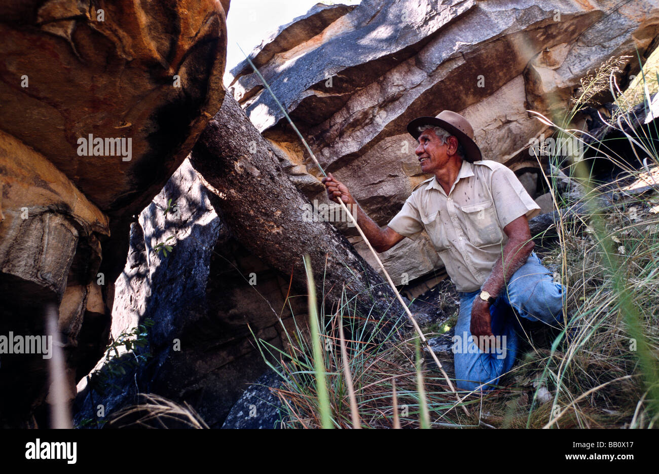 Site d'art aborigène Australie Kimberley Banque D'Images