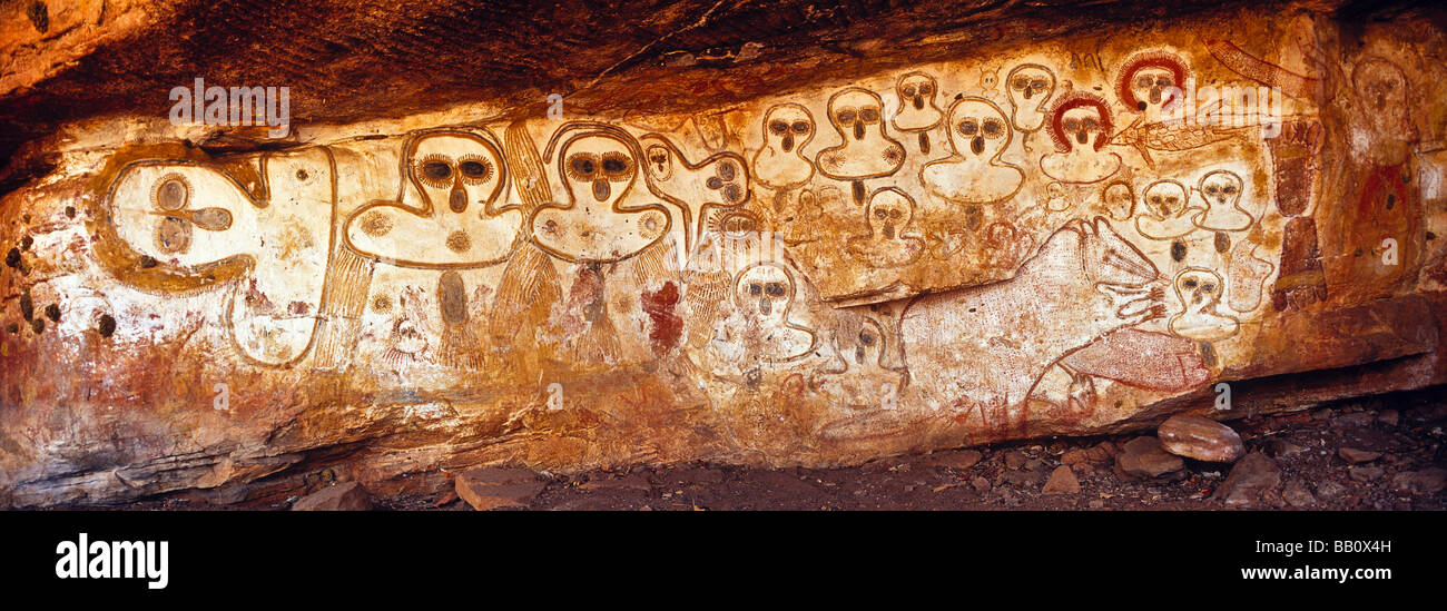 Art rupestre aborigène de l'Australie Occidentale Banque D'Images