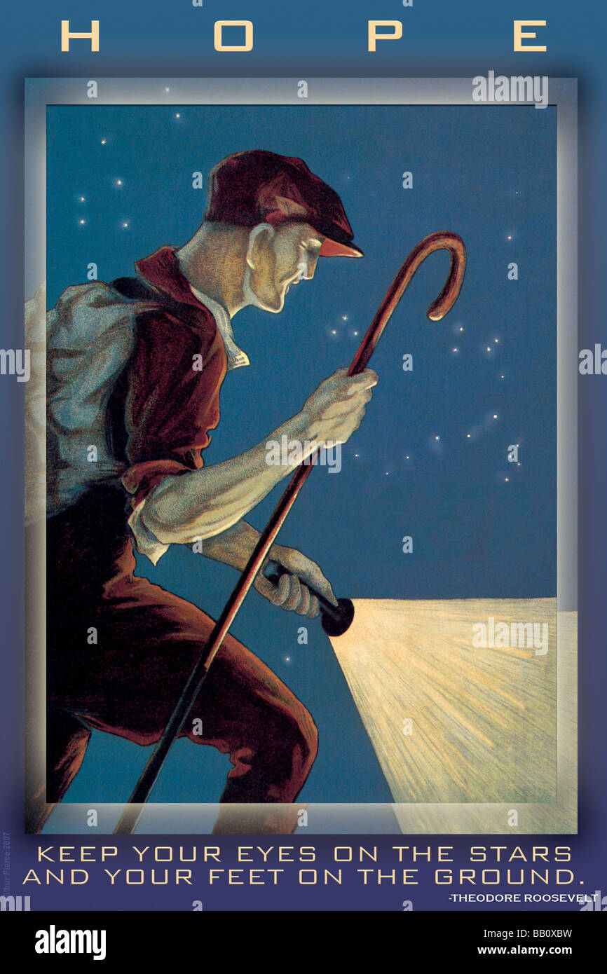 Gardez vos yeux sur les étoiles et les pieds sur le sol Banque D'Images