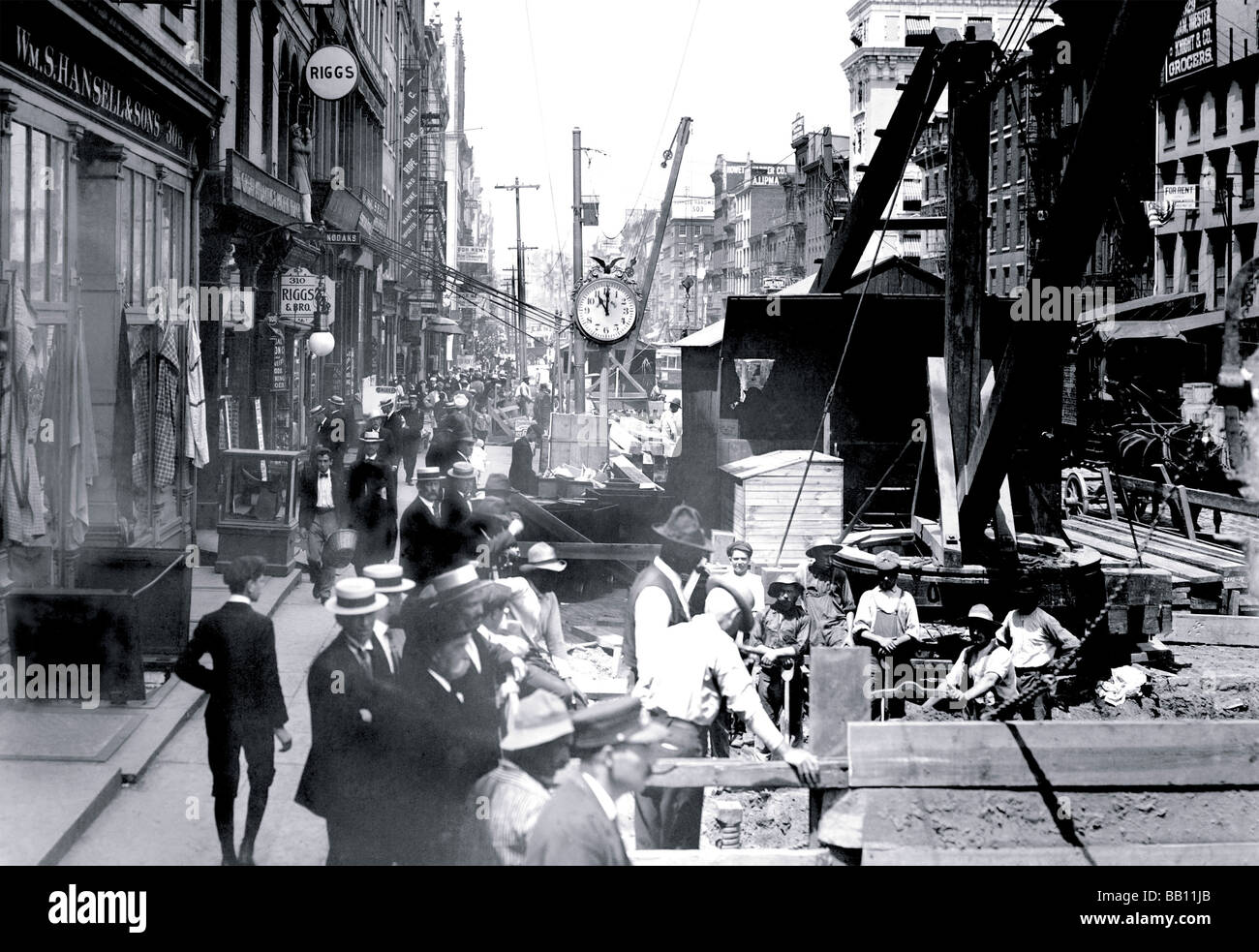 Market Street,Construction,Philadelphie PA Banque D'Images