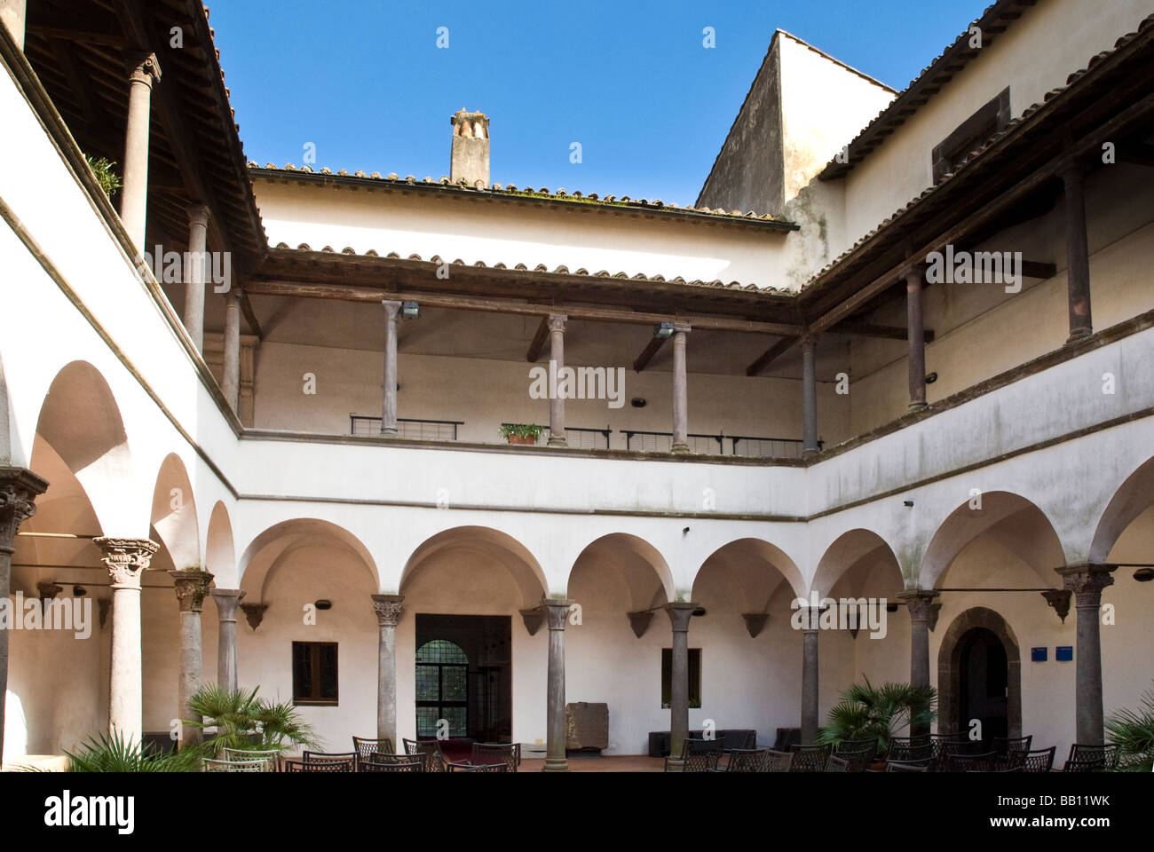 Musée de la préhistoire de la Tuscia et de la Rocca Farnese à Valentano en Latium Banque D'Images