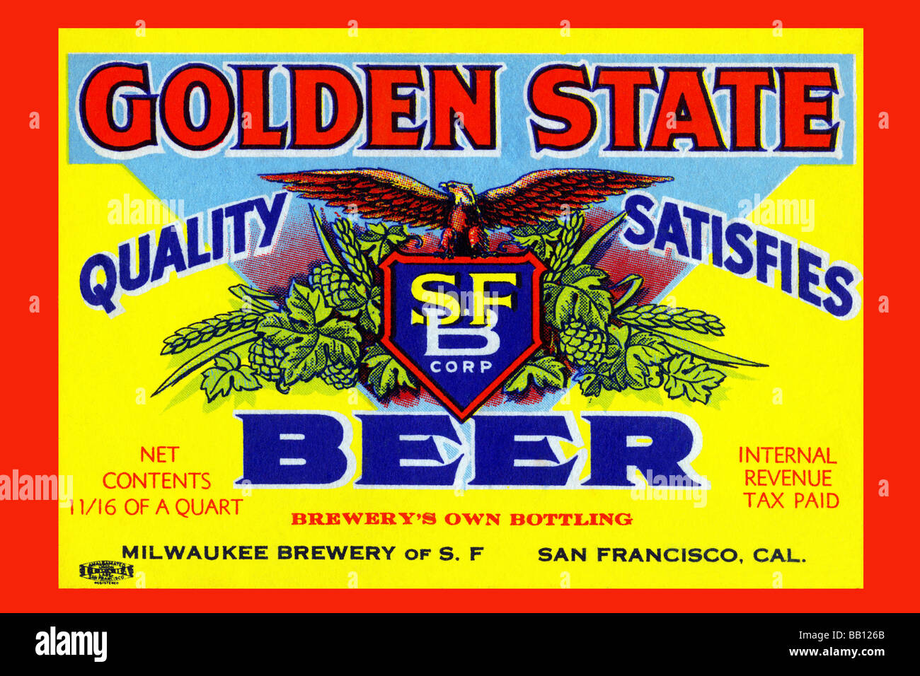 Golden State Beer Banque D'Images