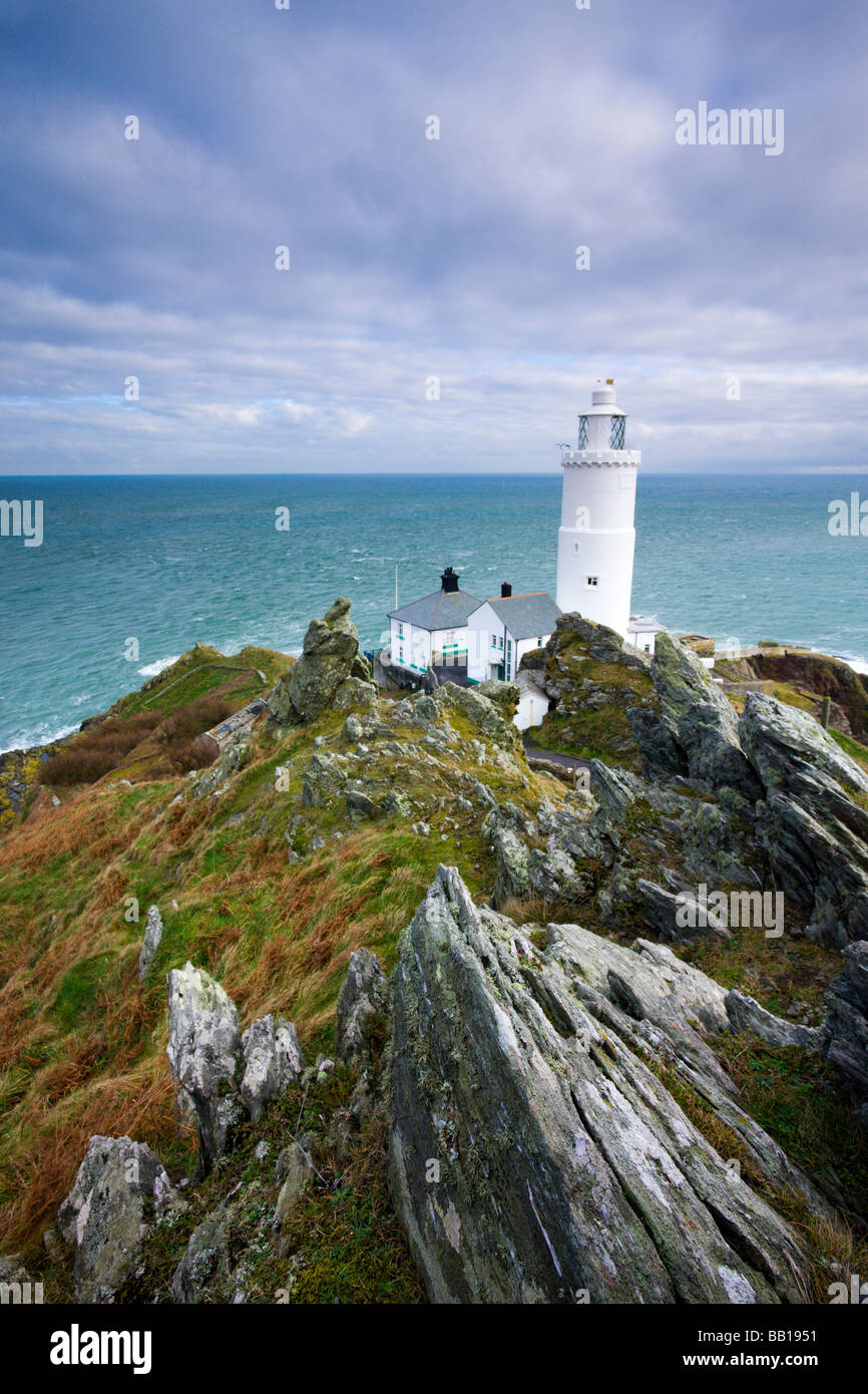 Start Point Lighthouse South Hams Devon, Angleterre Janvier 2009 Banque D'Images