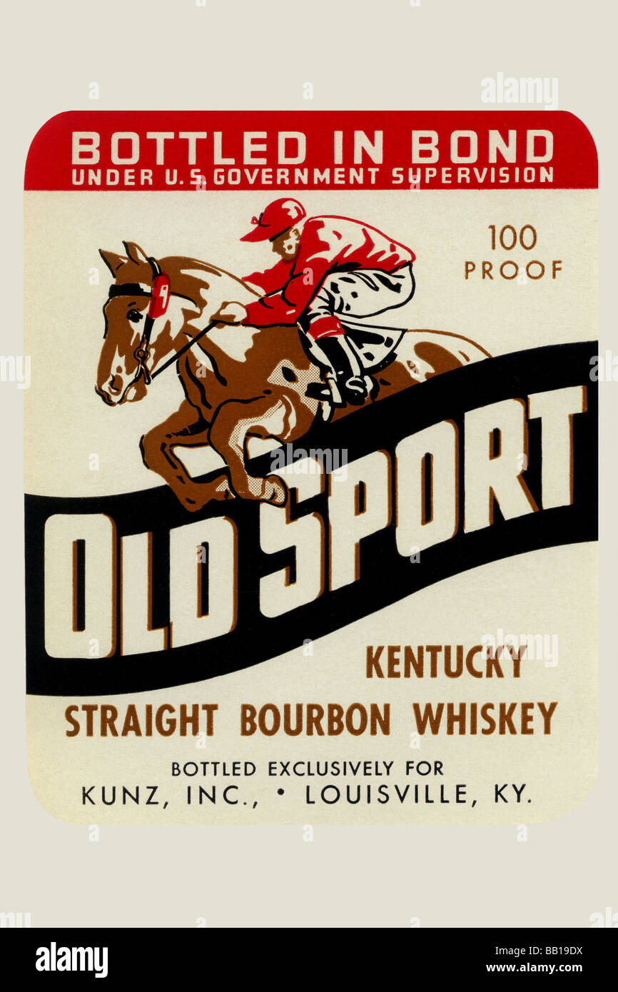 Sport vieux Kentucky Straight Bourbon Whiskey Banque D'Images