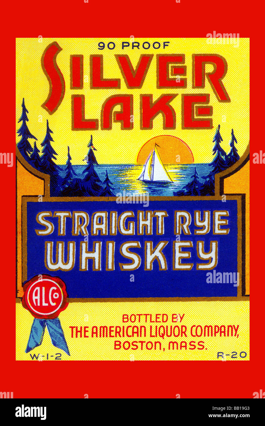 Silver Lake Straight Rye Whiskey Banque D'Images
