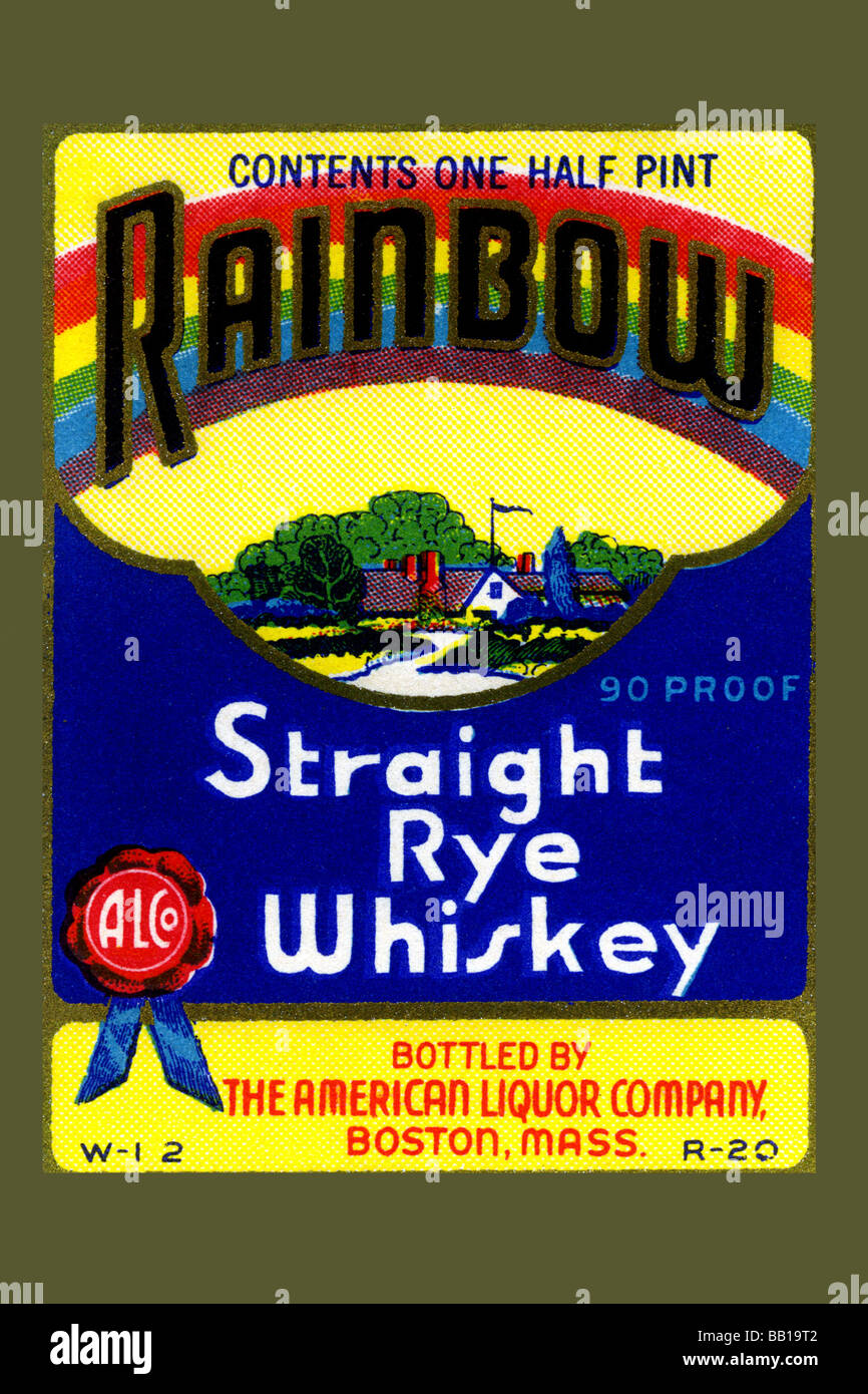 Rainbow Straight Rye Whiskey Banque D'Images