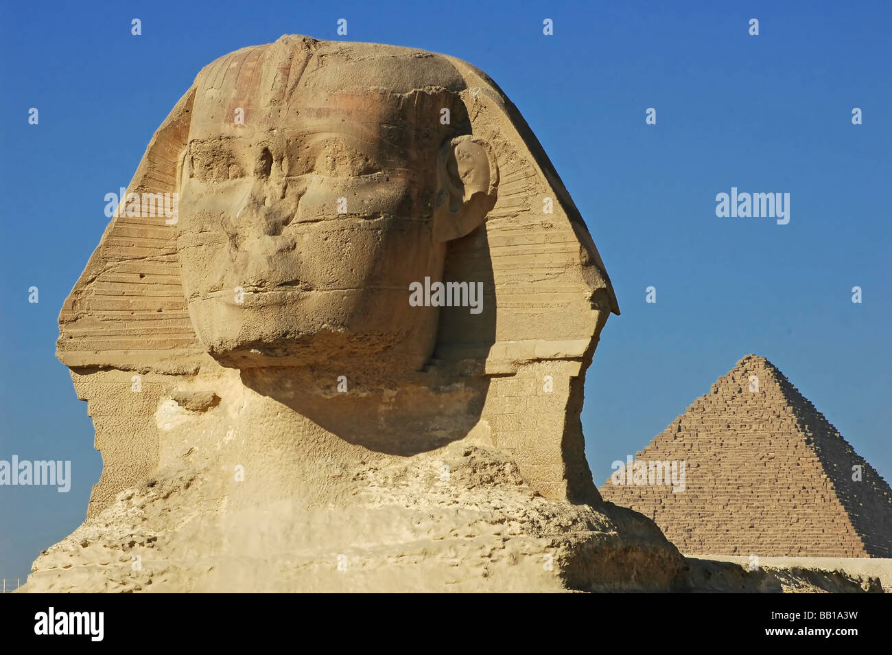 L'Egypte, à Gizeh. Sphynx de Gizeh vu de face (RF) Banque D'Images