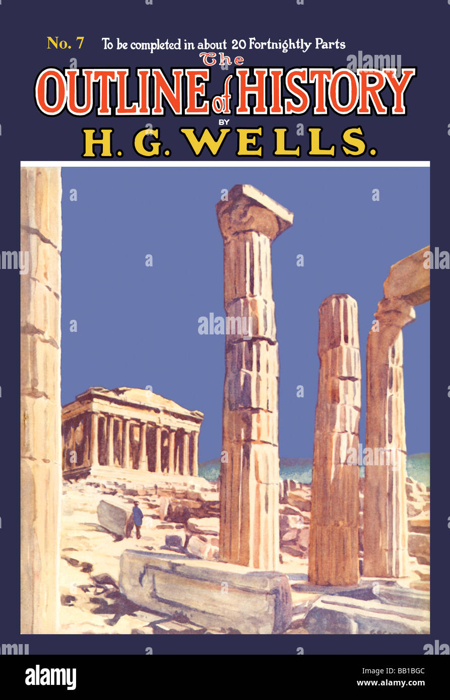 Les grandes lignes de l'histoire par HG Wells,No. 7 : ruines Banque D'Images