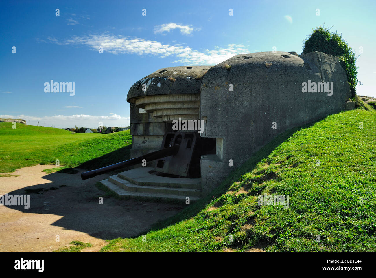 La batterie allemande de Longues-sur-mer, Normandie Photo Stock - Alamy