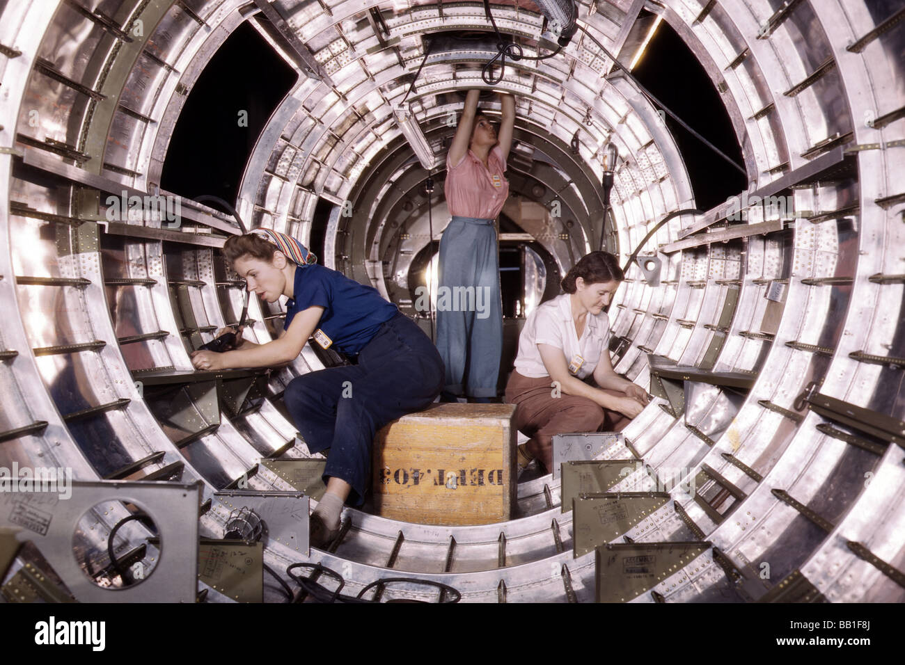 Riveteuse pneumatique de la Rosie Banque D'Images