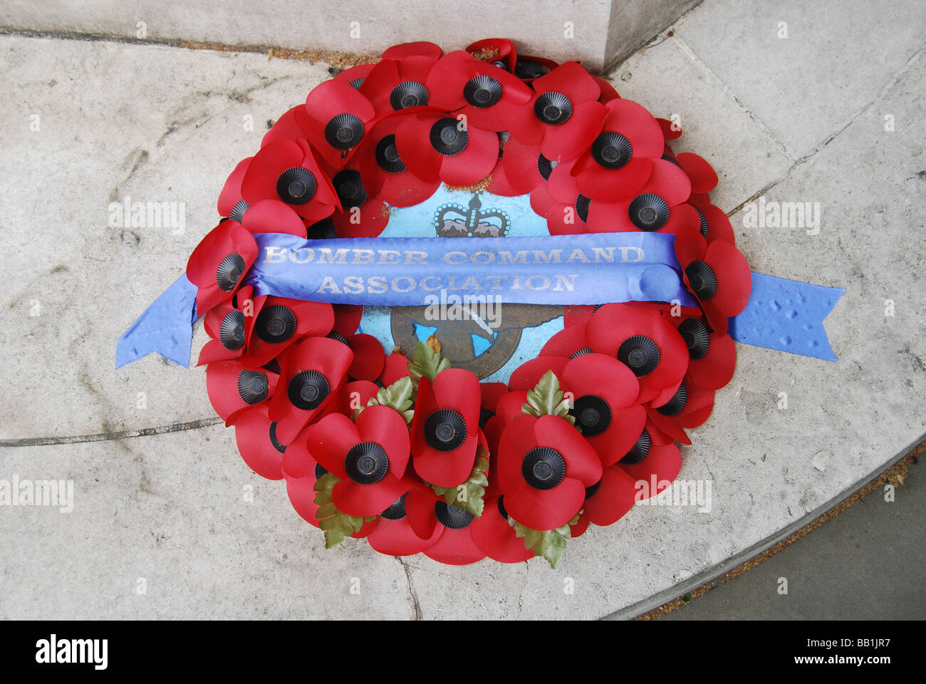 Le Bomber Command WW2 gerbe coquelicots memorial Banque D'Images