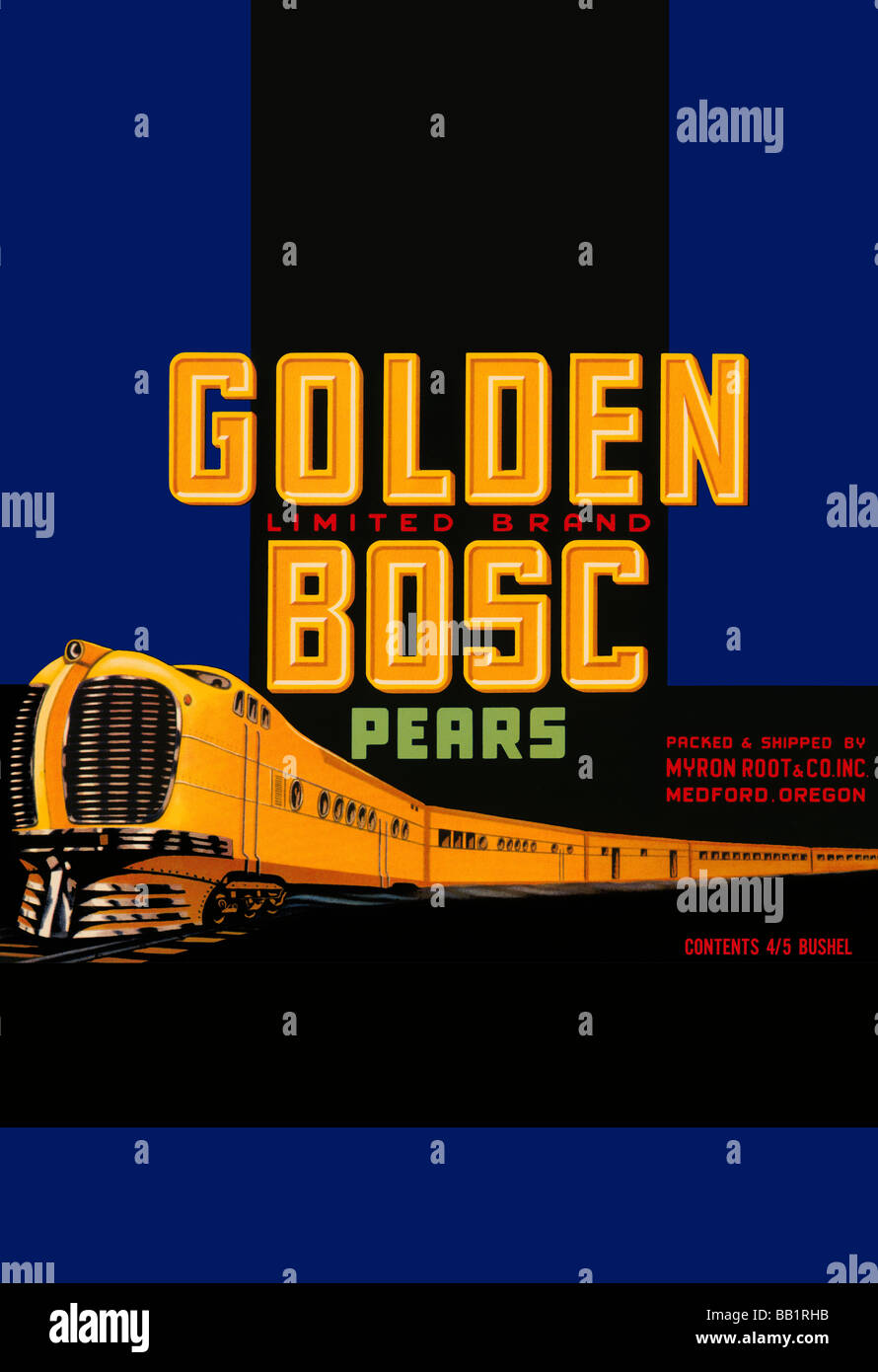 Édition limitée Les poires Bosc d'or Banque D'Images