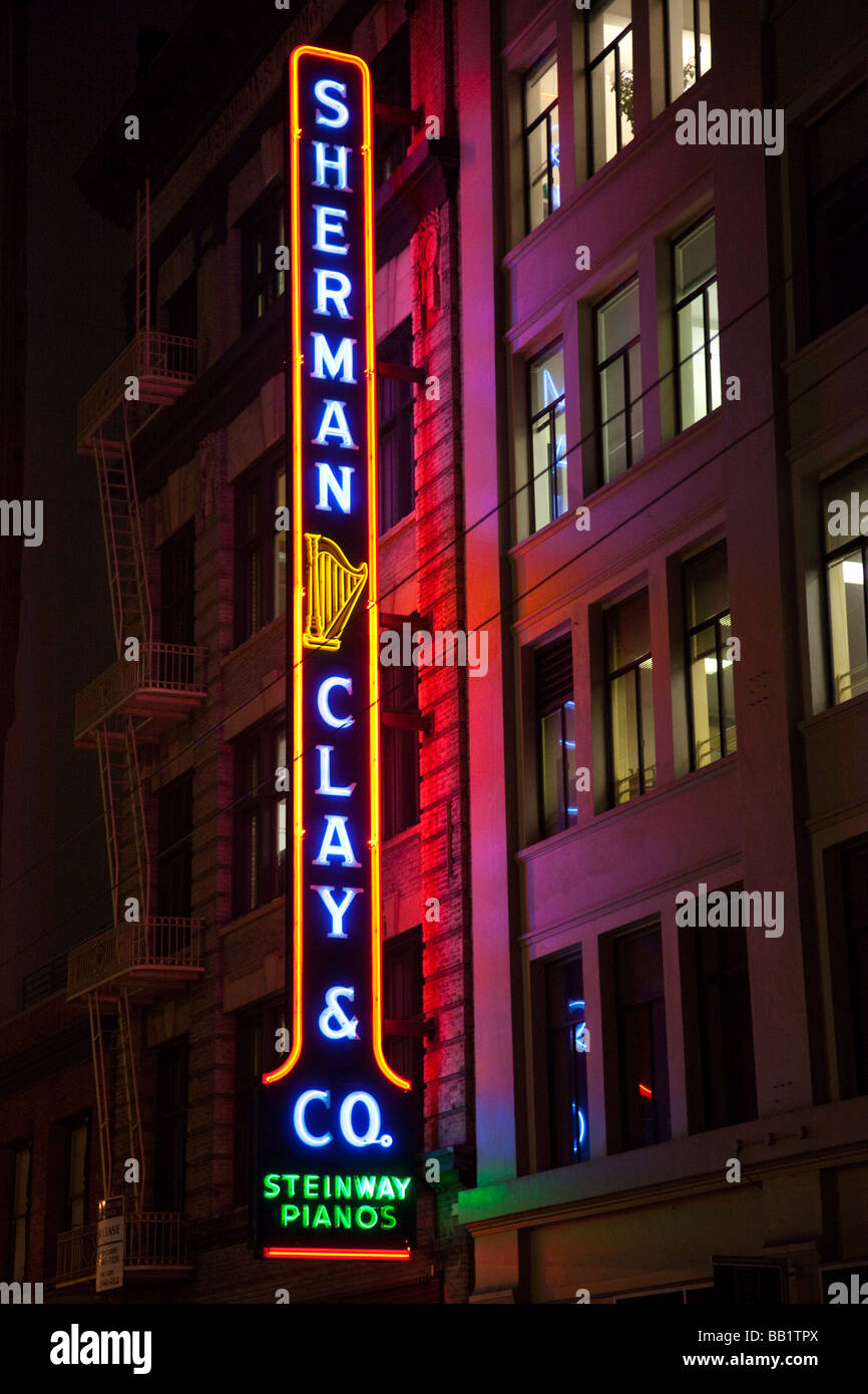 Sherman Clay et de l'entreprise Magasin Piano Steinway à San Francisco en Californie Banque D'Images