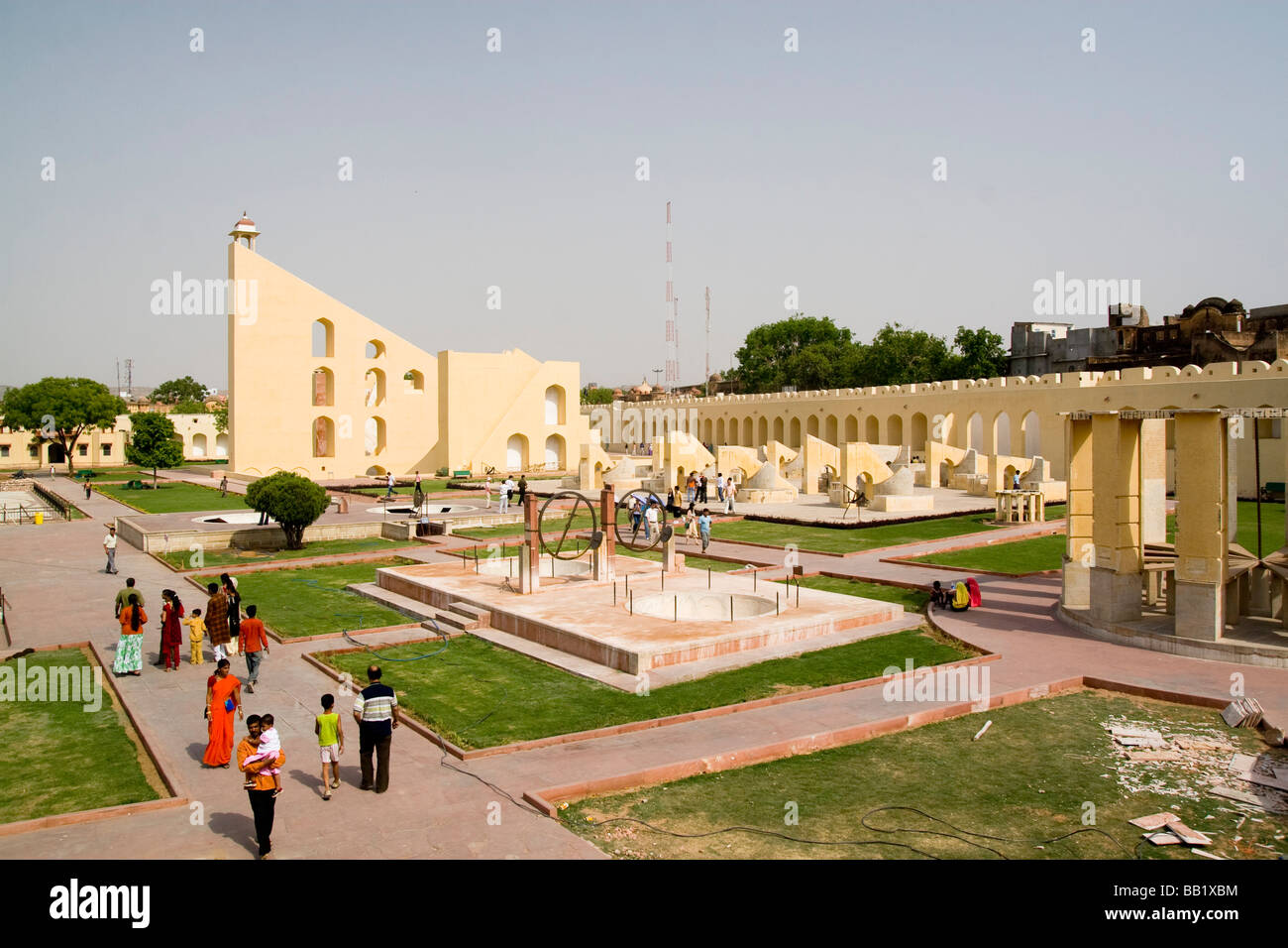 Inde Rajasthan Jaipur Jantar Mantar Le parc astronomique de 1728 Banque D'Images
