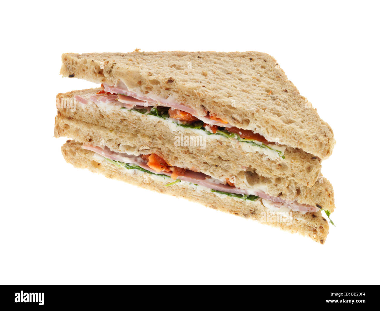 Fromage et Jambon sandwich tomate Sunblush Banque D'Images