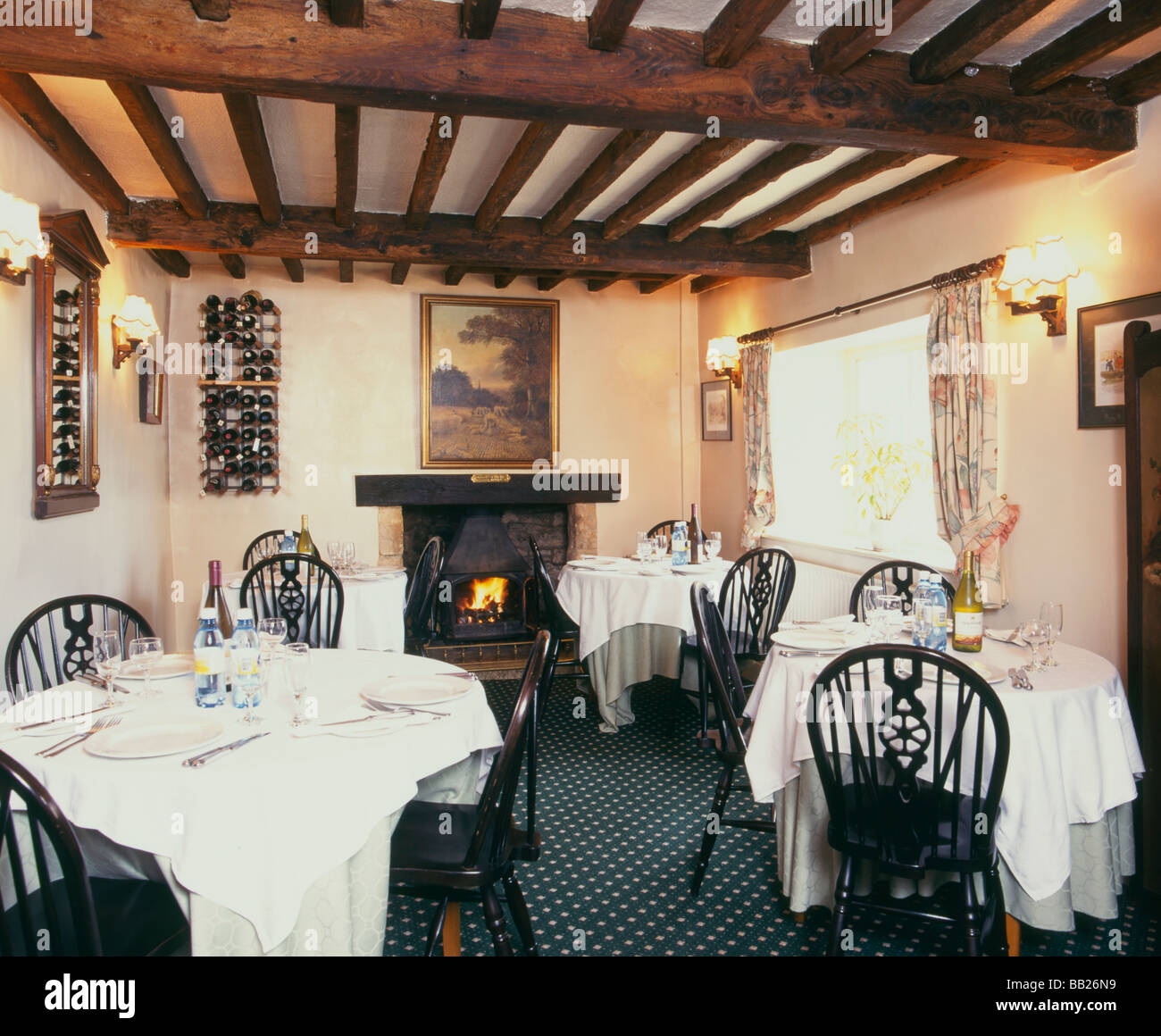 Country House Hotel salle à manger Banque D'Images