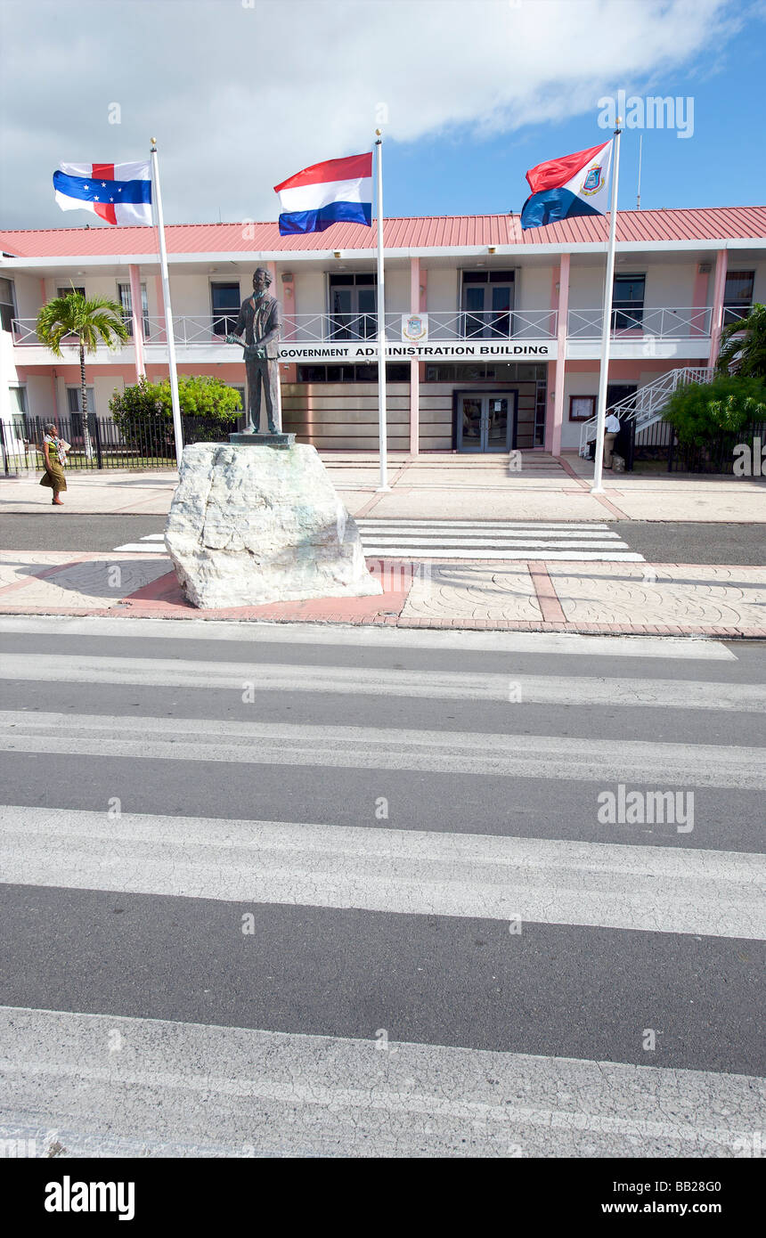 Sint Maarten Philipsburg le siège du gouvernement Banque D'Images