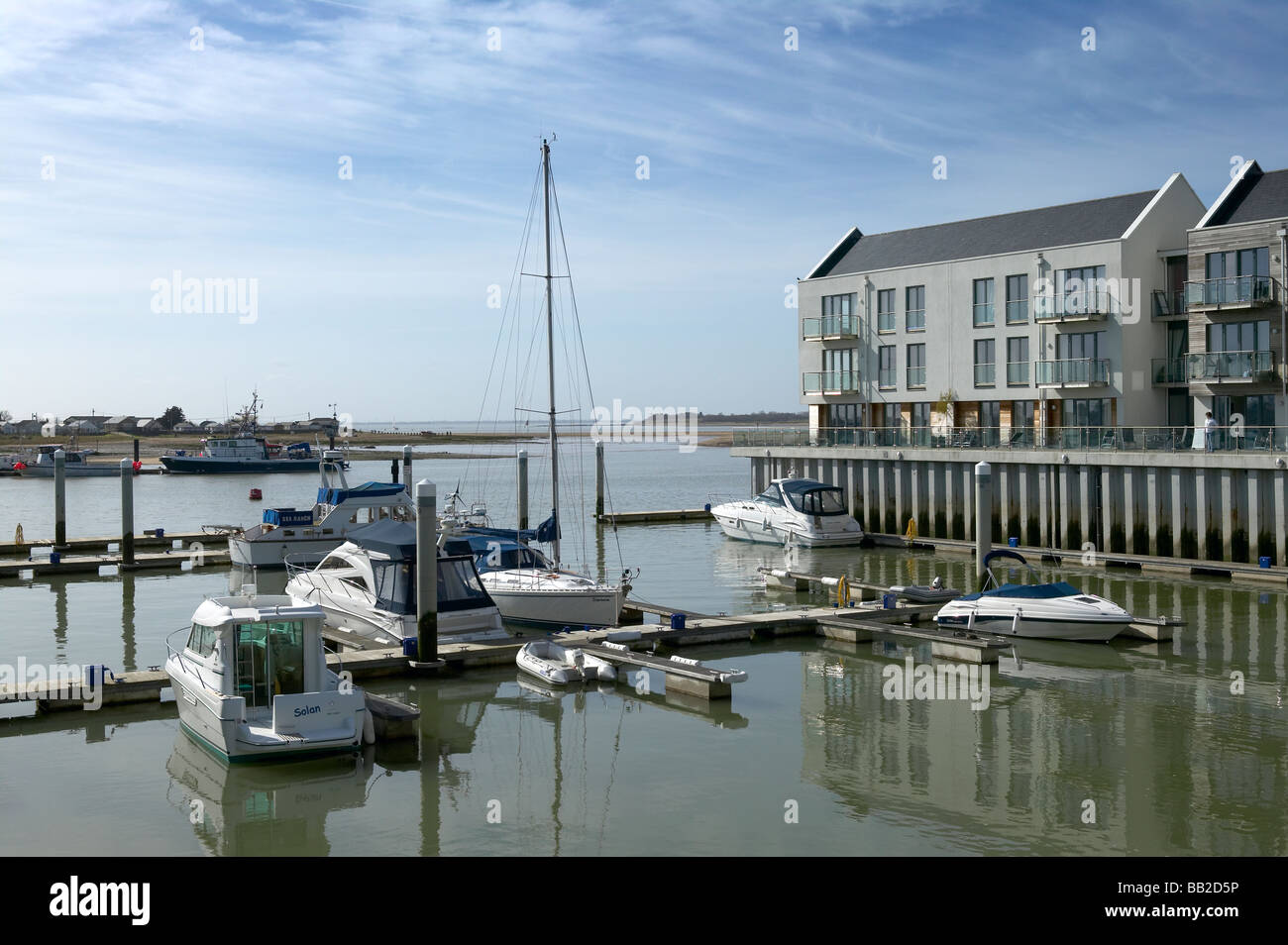 UK Angleterre Essex Brightlingsea Marina au bord de l'eau Banque D'Images