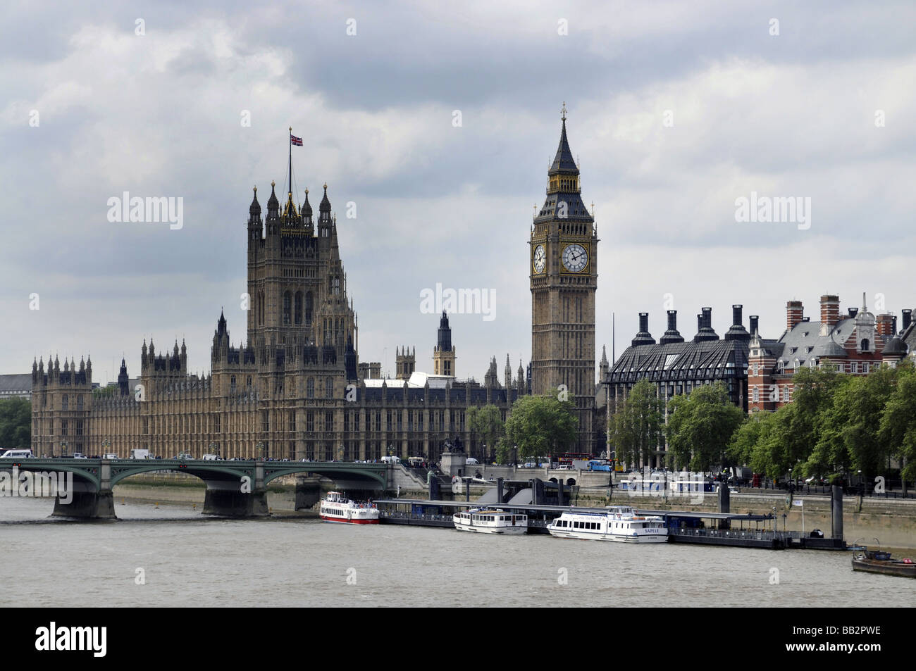Big Ben et les chambres du Parlement Banque D'Images