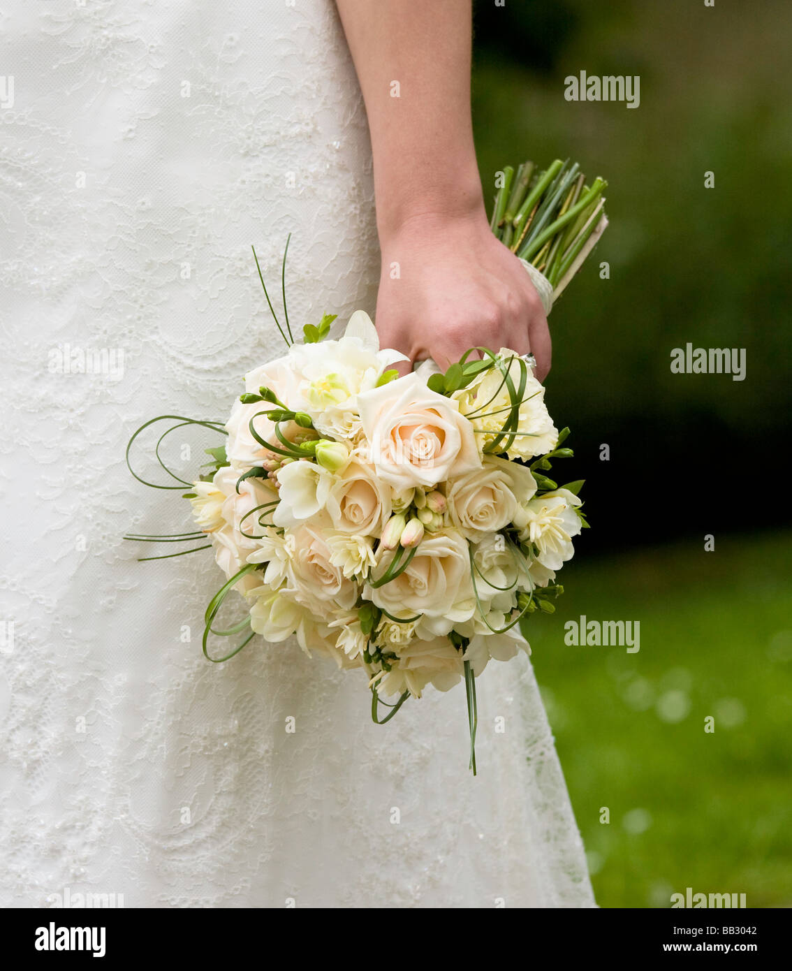 Mariage bouquet de fleurs mariage sur un jour de mariage Banque D'Images