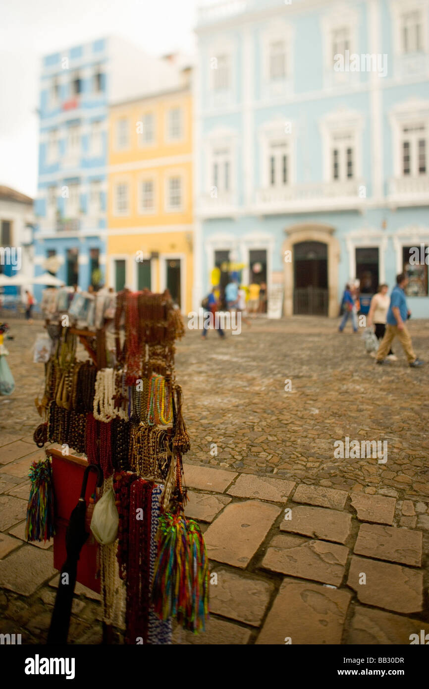 La place Terreiro de Jesus, Pelourinho de Salvador da Bahia Banque D'Images