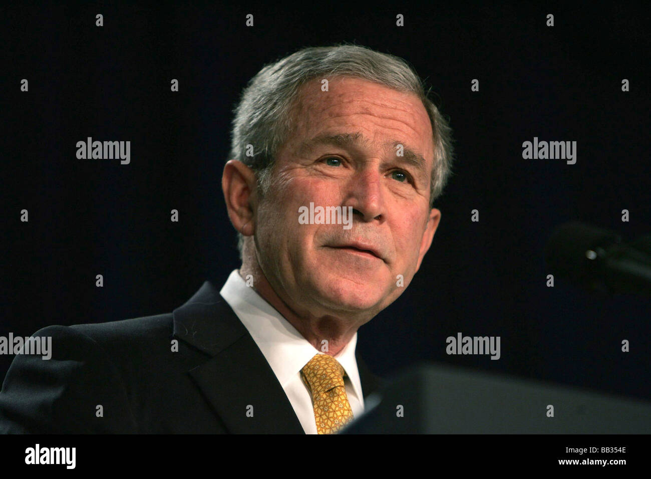 Le Président George Bush parle lors de la 56e Petit déjeuner de prière national à Washington, DC. Le 7 février 2008. Banque D'Images