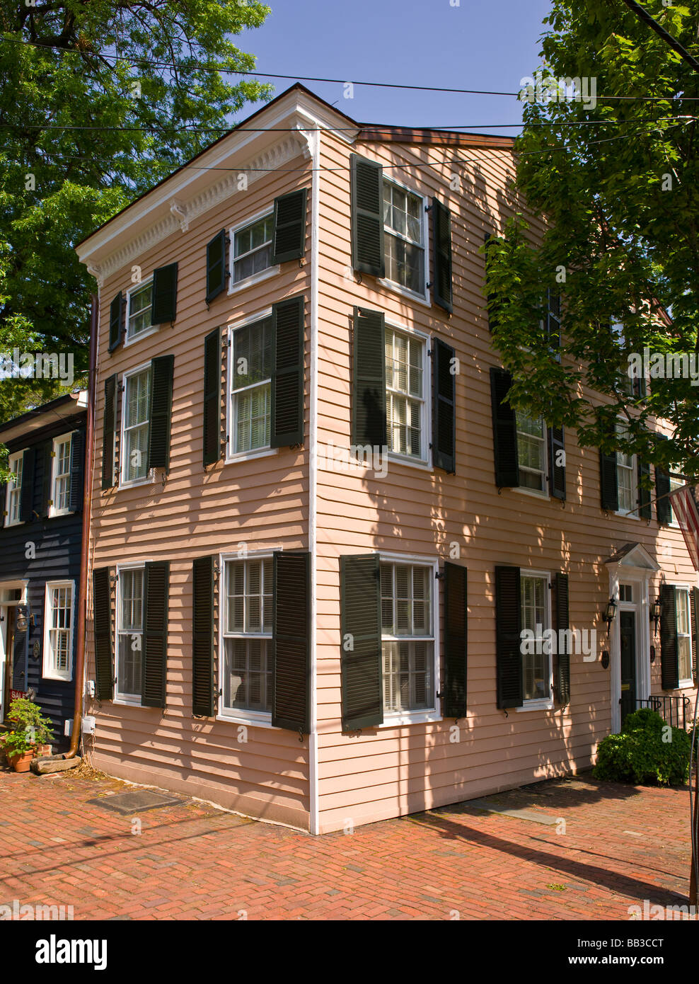 ALEXANDRIA VIRGINIA USA maison historique sur la rue Queen Banque D'Images