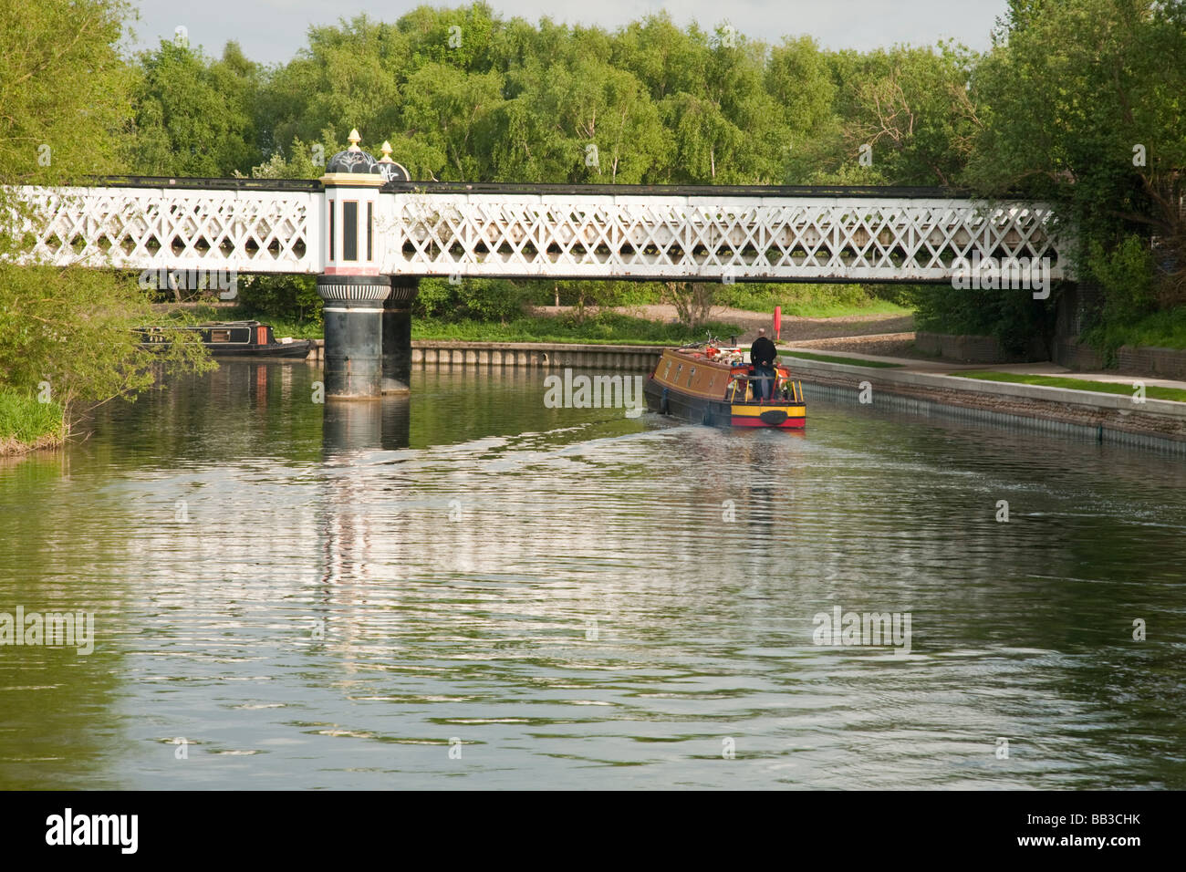 Pont ferroviaire sur la Tamise à Osney à Oxford UK Banque D'Images