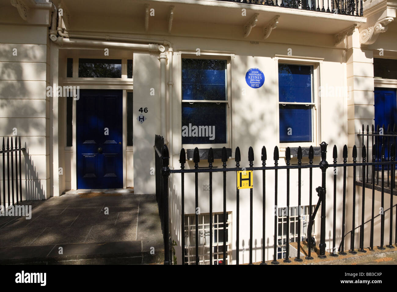 46 Gordon Square Bloomsbury Londres UK La maison de John Maynard Keynes Banque D'Images