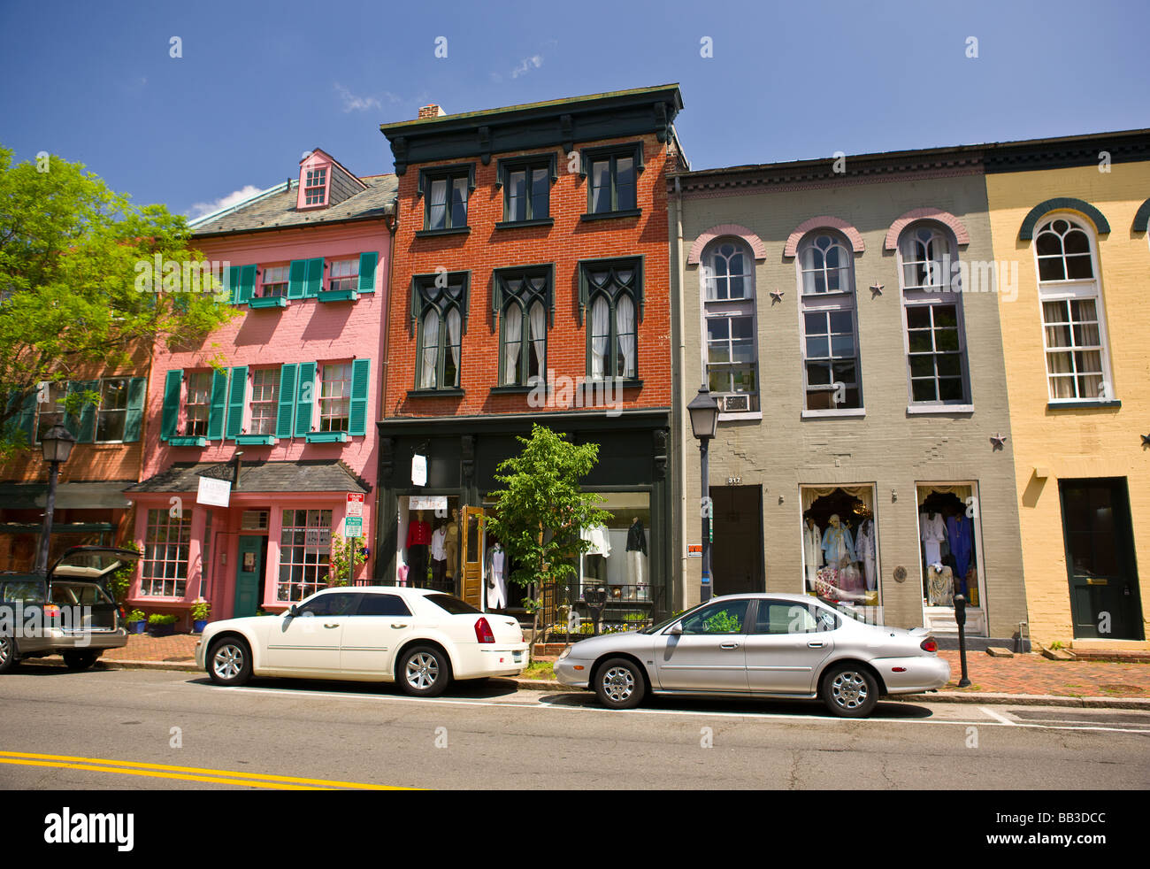ALEXANDRIA VIRGINIA USA bâtiments historiques de la rue Cameron dans la vieille ville d'Alexandria Banque D'Images