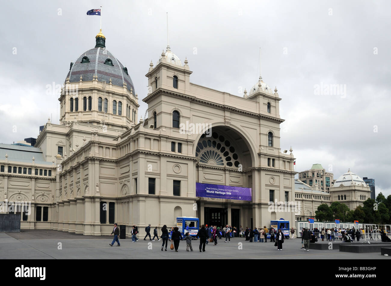 Royal Exhibition Building Melbourne Australie site du patrimoine mondial de l'un bâtiment du 19ème siècle de style colonial victorien Banque D'Images