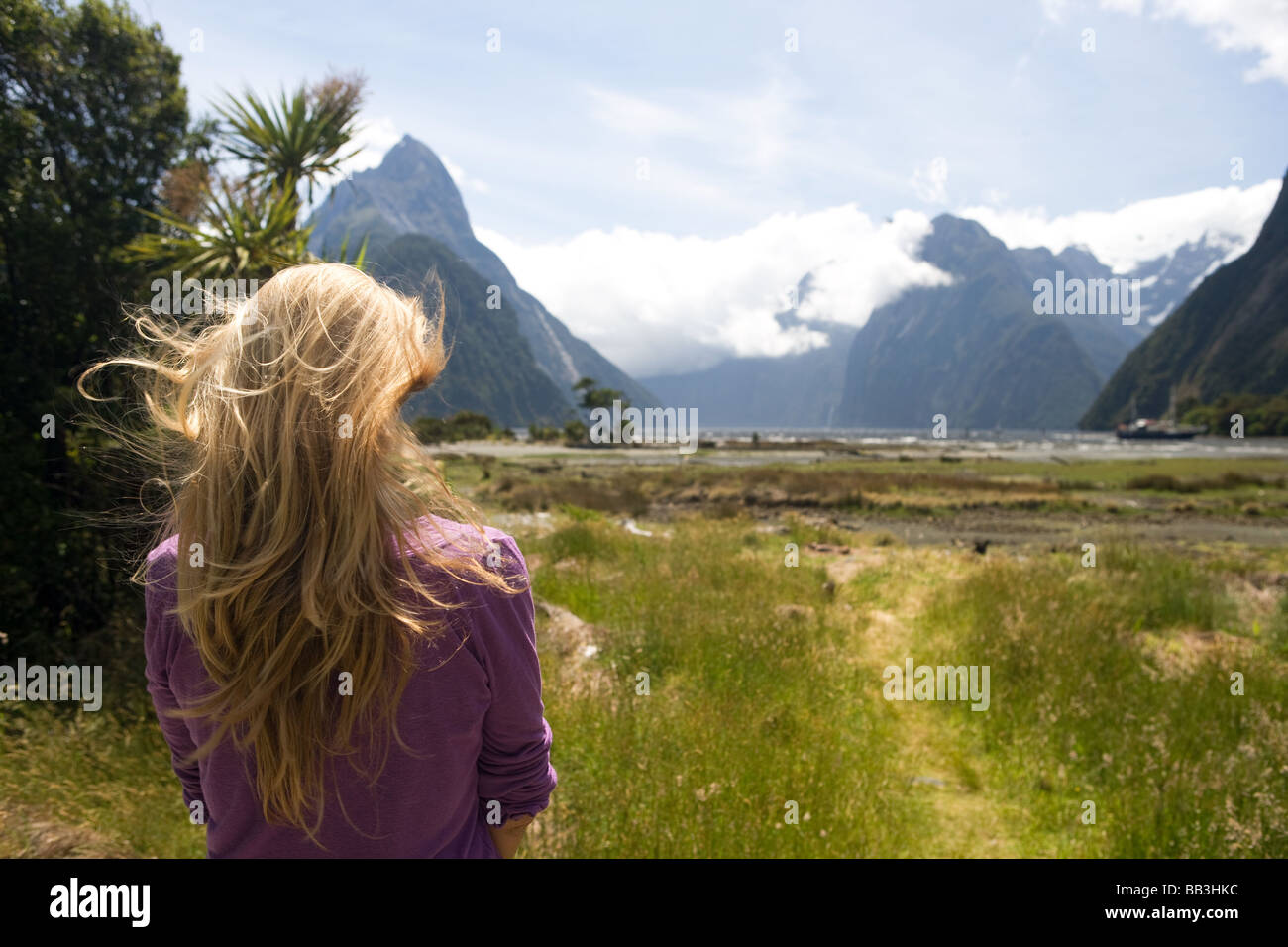 Milford Sound ile sud Nouvelle Zelande Banque D'Images