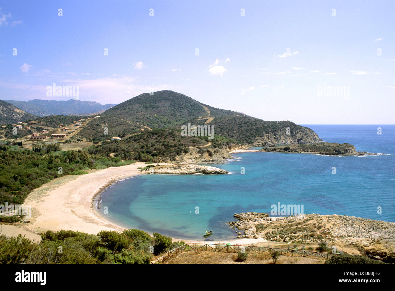 Baie de Chia Province de Cagliari Italie Banque D'Images