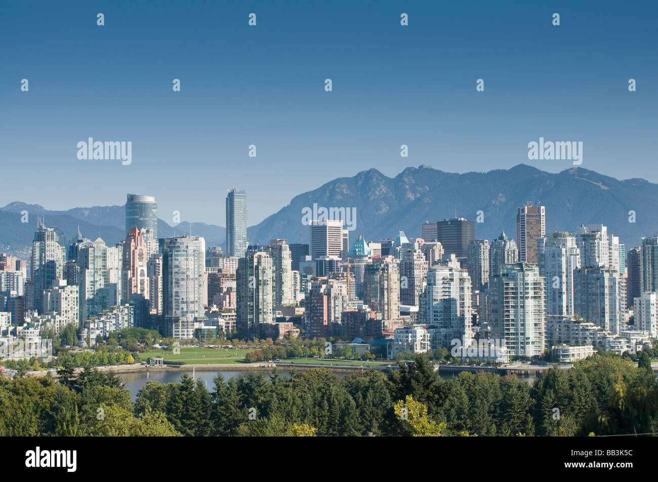 Skyline de Vancouver, BC, Canada. Banque D'Images