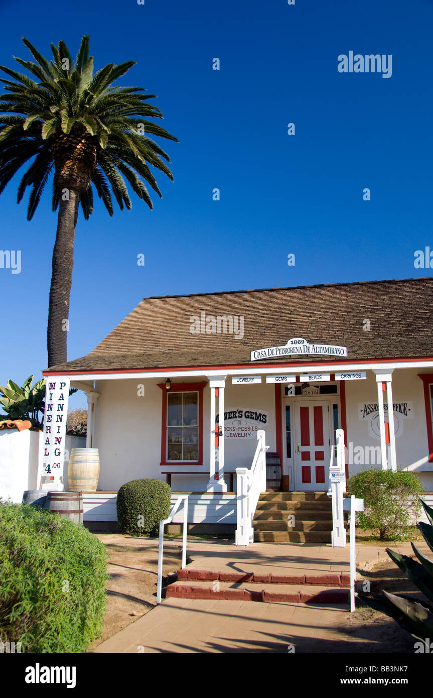 La Californie, San Diego. Old Town San Diego State Historic Park. Historique San Diego Union Européenne Printing Office, musée. Banque D'Images